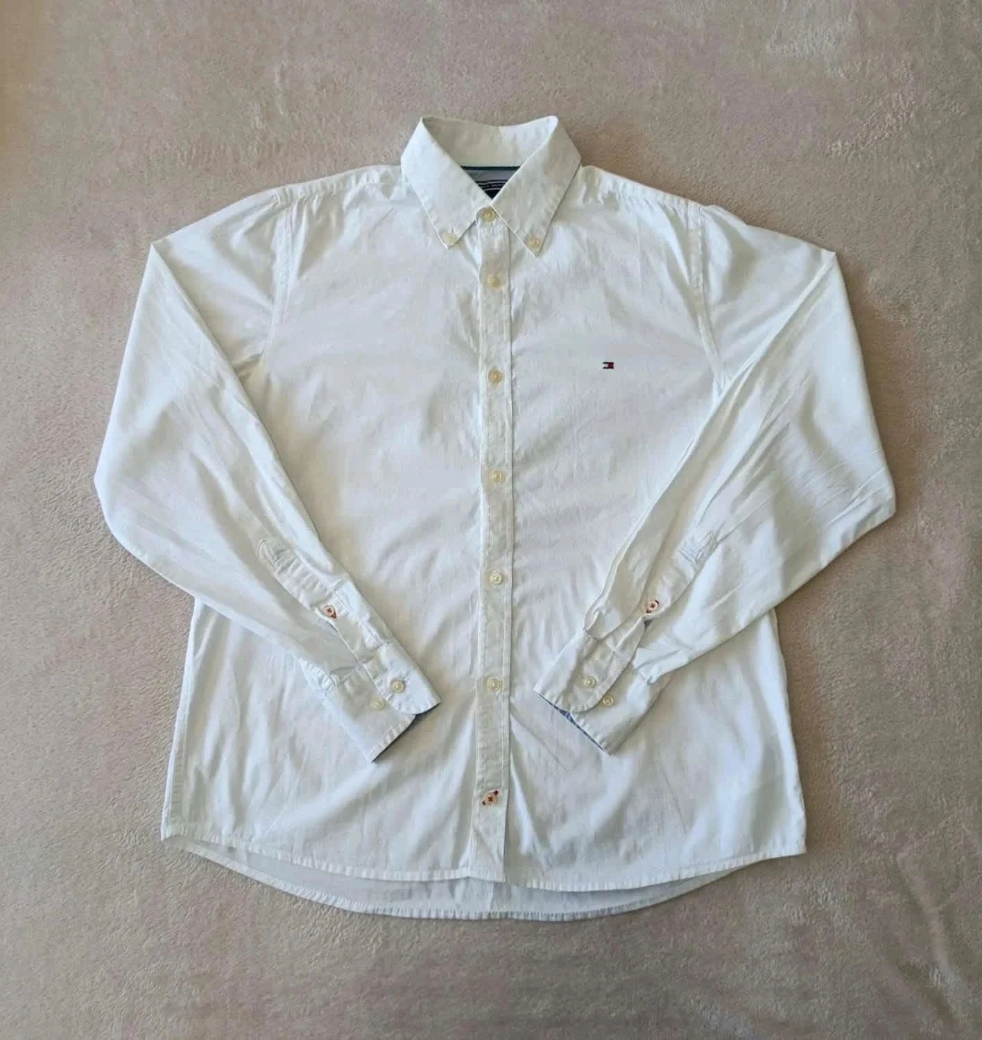 Witte Tommy Hilfiger-shirt met geborduurd logo maat S – photo 2